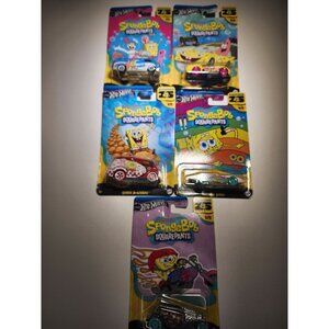 Hot Wheels SpongeBob SquarePants 25th Anniversary Set of 5 Collectible Cars